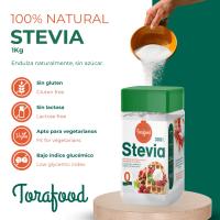 Stevia 300G | Pack de 2 Unidades | Edulcorante Natural 100% | Sin Gluten ni Lactosa | Cero calorías | Apto para Vegetarianos | Bajo índice Glucémico | TORAFOOD - details 0