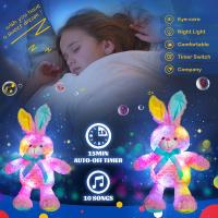 Muñeco De Peluche LED Rosa De 38cm Juguete Luminoso Musical Cojín De Terciopelo Conejo Cantante Regalo De Pascua Para Niñas Animal De Fondo - details 5