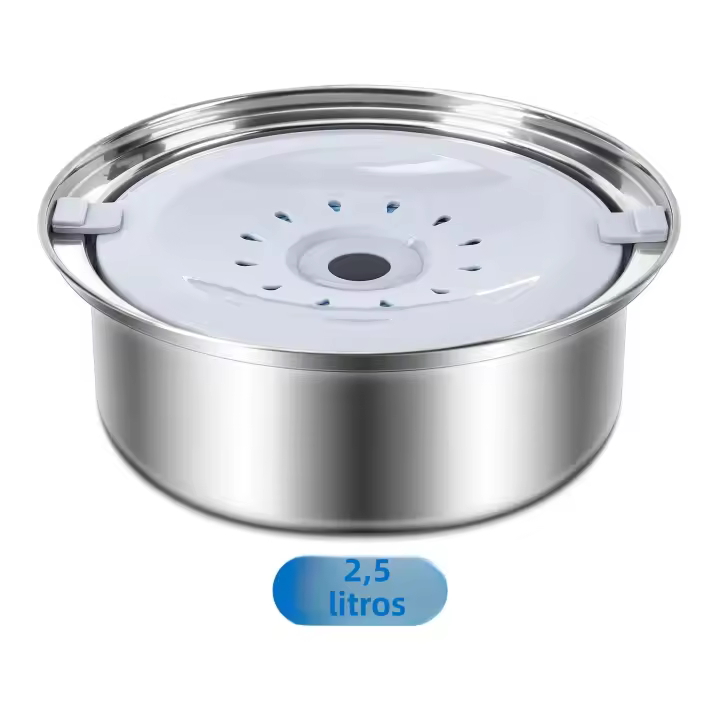 Tazón Flotante Para Mascotas 2L/3L Acero Inoxidable Dispensador De Agua Portátil VOORD Pet Supplies Para Perros Y Gatos - 1