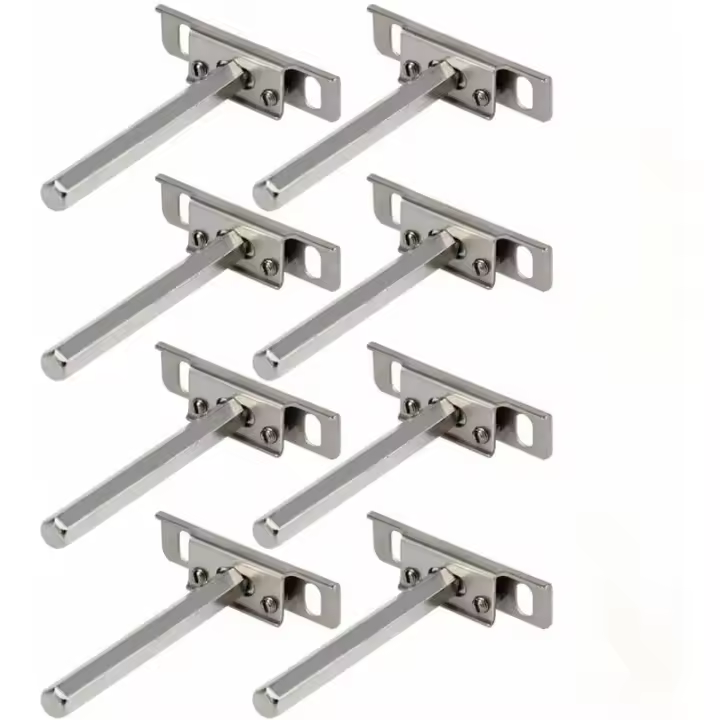 Soportes de metal para estante flotante 8 piezas Soporte de montaje en pared discreto Estantes de fijación Almacenamiento Soporte de estante flotante invisible Fijación de girasol - 1