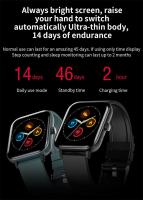 Reloj inteligente deportivo y de fitness de 1,54 pulgadas, reloj inteligente con Bluetooth IP67 resistente al agua, lector de actividad y probador de agua, pantalla LCD táctil a todo color, con monitor de frecuencia cardíaca/sueño, para Android e iOS - details 5