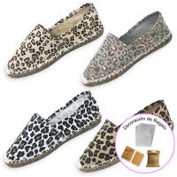 Alpargatas para bodas (24 pares) Animal Print Esparto Modelo 35017 (Regalo de Bolsa Celofán, Tarjetita y Cuerda Rústica)) - details 1