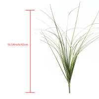1PC Decoración De Plantas Verdes Falsas Para Escena De Boda Caudal De Perro Con Paja De Ajo Y Cattail Adorno De Interior Para Mesa - details 11