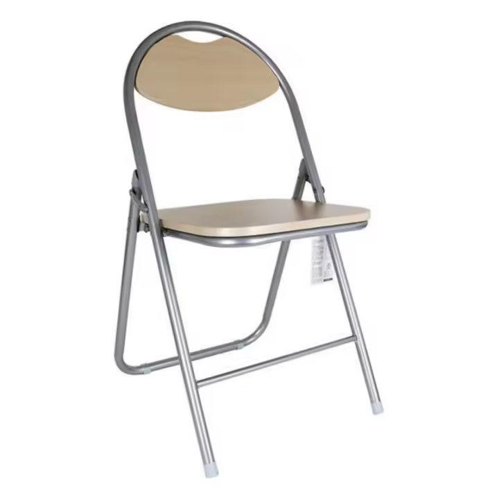 STARLEY-Silla plegable metálica con asiento y respaldo de madera, conteras antideslizantes, reposapiés, jardín, camping, hogar, 81 x 44,5 x 46 cm - 1