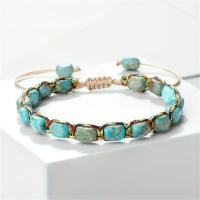 Pulsera Bohemia Imperial Con Piedras Y Borlas Hechas a Mano Pulsera De Cuerda Para Amigos Joyería Vintage Diseño Estrán - details 2