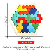 Juego De Rompecabezas De Madera Tangram Tablero Educativo Para Niños Juguete Montessori De Desarrollo Cerebral IQ Test Regalo Para Niños De 3 a 12 Años - details 7