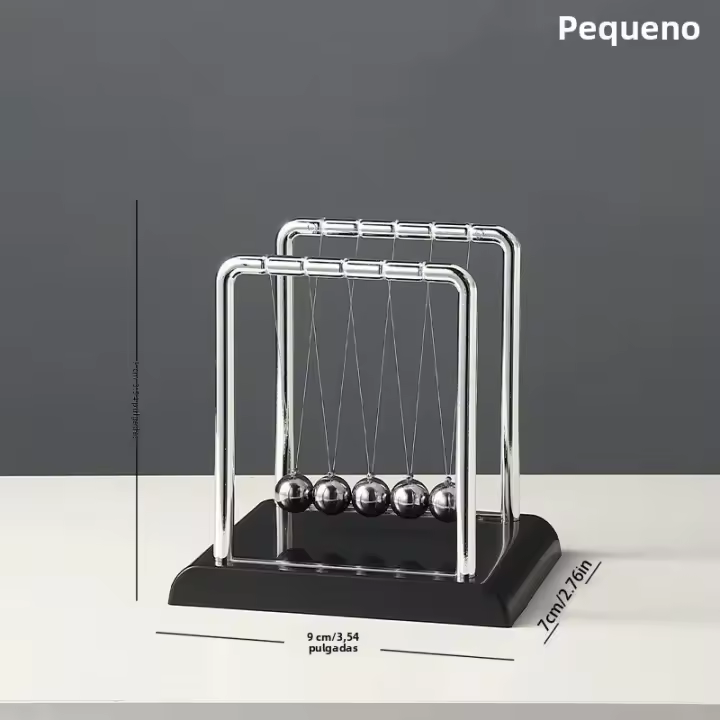 Juguete De Escritorio Newton's Cradle Balanza De Bolas De Acero Regalo Pendulo De Gravedad Para Decoración De Oficina Y Hogar Suministros Educativos De Física Metal - 1