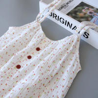 Vestidos De Algodón Para Mujer Verano 100% Crepe Noche Ropa Interior Cómoda Con Aros Dormir Comodidad Elegante Manga Sin Mangas Cuello En V Estampado - details 6