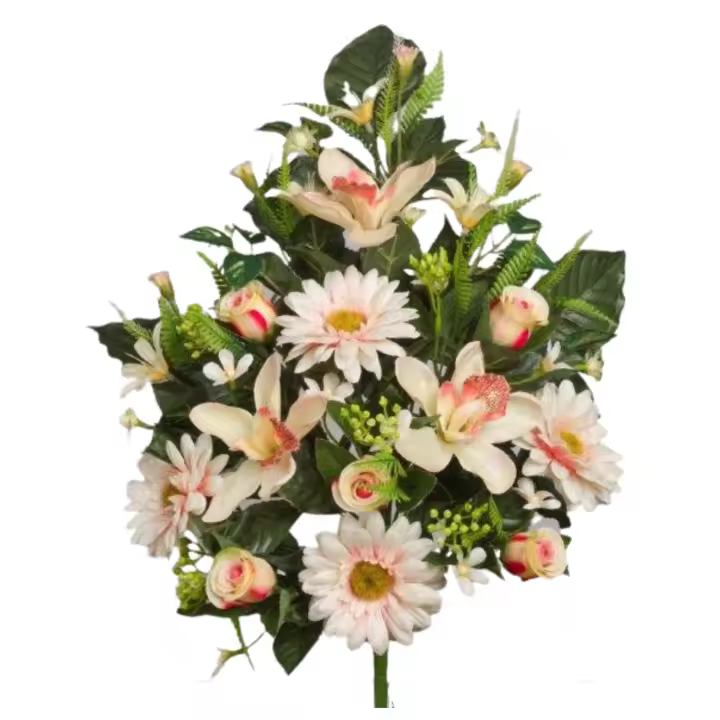 Ramo de Flores Artificiales para Decoración Interior y Exterior | Ideal para Cementerio y Día de Todos los Santos - 1