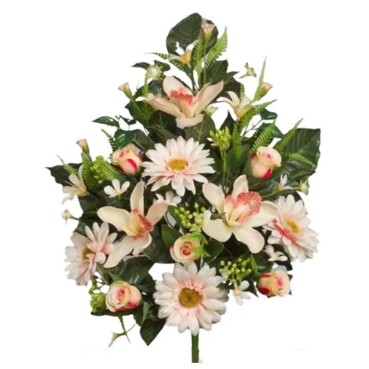 Ramo de Flores Artificiales para Decoración Interior y Exterior | Ideal para Cementerio y Día de Todos los Santos - 1
