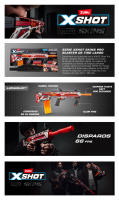 XSHOT SKINS - Pistola Pro Series Longshot con 40 Dardos, Alcance de 43 Metros y Cargadores Intercambiables  ¡La Pistola de Precisión y Distancia para Ganar en Cada Batalla! - details 0