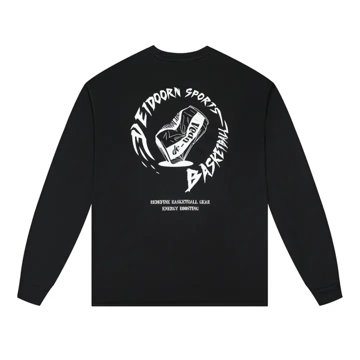 Camiseta De Manga Larga Para Hombres Con Capucha Poliéster Transpirable Y Secado Rápido Para Actividades Al Aire Libre Y Fitness - 1