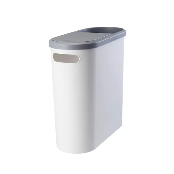 Cesta De Basura Creativa Para Baño Y Cocina Con Tapa Y Gran Capacidad Plástico Tipo De Presión Resistentes Al Agua Para El Hogar - 1