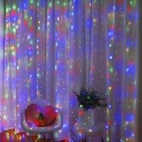 Cadena De Luces De Hilo De Cobre Con 600/300/200 LED Para Cortina USB Con Control Remoto Decoración Para Fiesta Boda Navidad 3*1-6*3M - details 3