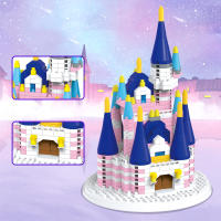 Castillo De Fantasía Rosa Para Niñas Bloques De Construcción Micro Para Niños Y Niñas De 6 a 12 Años Juego De Rompecabezas De Plástico Sin Baterías - details 1