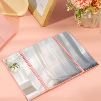 Espejo De Maquillaje Portátil Ajustable Trípode Triple Plegable De Plástico Rosa Verde Herramienta De Belleza Para Mujeres - details 1