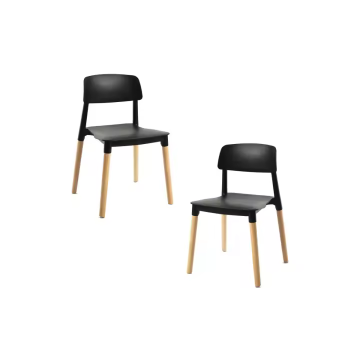 Pack 2 Sillas Estin - Negro - 1