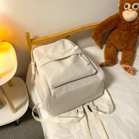 Mochila De Nylon Impermeable Para Mujer 2022 Color Sólido Bolsa Escolar Para Adolescentes Viaje Mochila De Hombro Con Capa De Computadora Suave - details 20