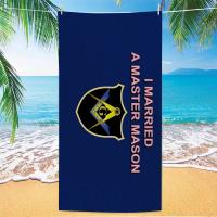 Toalla De Playa Microfibra Masonic Icons 1PC Toalla De Baño Súper Absorbente Secado Rápido Para Niños Y Adultos Unisex Toalla De Camping Piscina - details 7