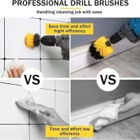 Kit De 4 Brocas Eléctricas Para Limpieza De Baño Y Cocina Cepillo De Limpieza Para Inodoro Escobillas De Nylon Para Piso Techo Y Ruedas De Coche Herramientas De Limpieza Doméstica Ambientalmente Amigables - details 3