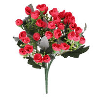Bouquet De 36 Cabezas De Flores Artificiales Rosa En Buda Decoración De Boda Para Fiesta Festiva Y Decoración Del Hogar - details 1