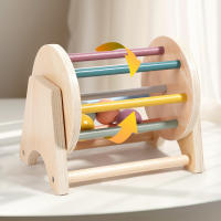 Juguetes De Madera Montessori 5 En 1 Caja De Permanencia De Objetos Bola Moneda Caída Casa Arco Iris Tambor Giratorio Y Ordenador De Formas Para Bebés Y Niños Pequeños - details 7