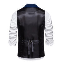 Chaleco Retro Para Hombres Con Cadena Y Bolsillos Estilo Tweed Escocés Casual Vintage Británico Adecuado Para Fiestas Y Tiempo Libre Talla US S a XXL - details 6
