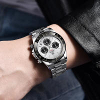 Reloj De Hombre BENYAR 2024 Chronógrafo Deportivo De Lujo Reloj De Cuarzo Acero Inoxidable Impermeable Con Manos Luminosas Y Calendario Completo - details 17