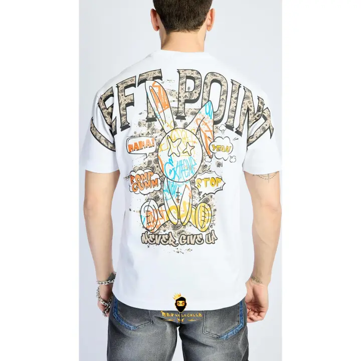 Camiseta Left Point Blanca Conejo Never Give Up - 1