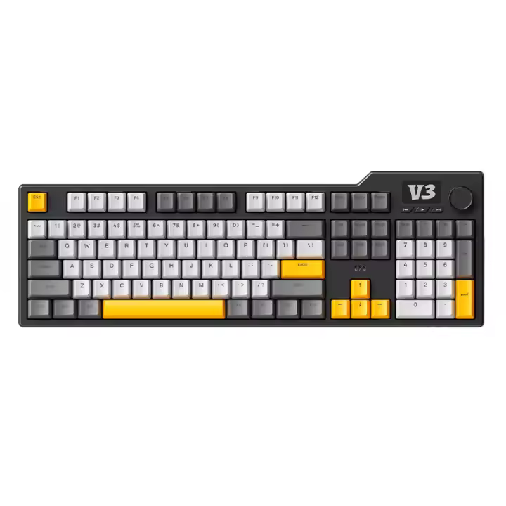 Teclado De Juego Ajazz Ak35i V3 Max Tri-Modo Cableado Bluetooth Inalámbrico 104 Teclas Intercambiables Para PC Con Retroiluminación Multicolor - 1