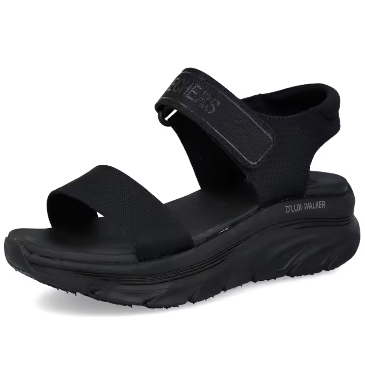 Shoes Sandalias Planas marca Skechers para mujer en color negro - 1