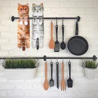 Divertidos Gatos Toalla de Mano-Decoración Gato Toalla Colgantes para Baño Trapos de Cocina-Animal Absorbente suave Toallas-regalos Graciosos Para Originales Mujer Amantes de Los Gatos-Garfield - details 2