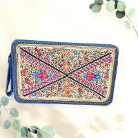 MEJORADA - Cartera Monedela de Tela Vaquera con Adornos Folklóricos y Tarjetera para Mujer - details 2