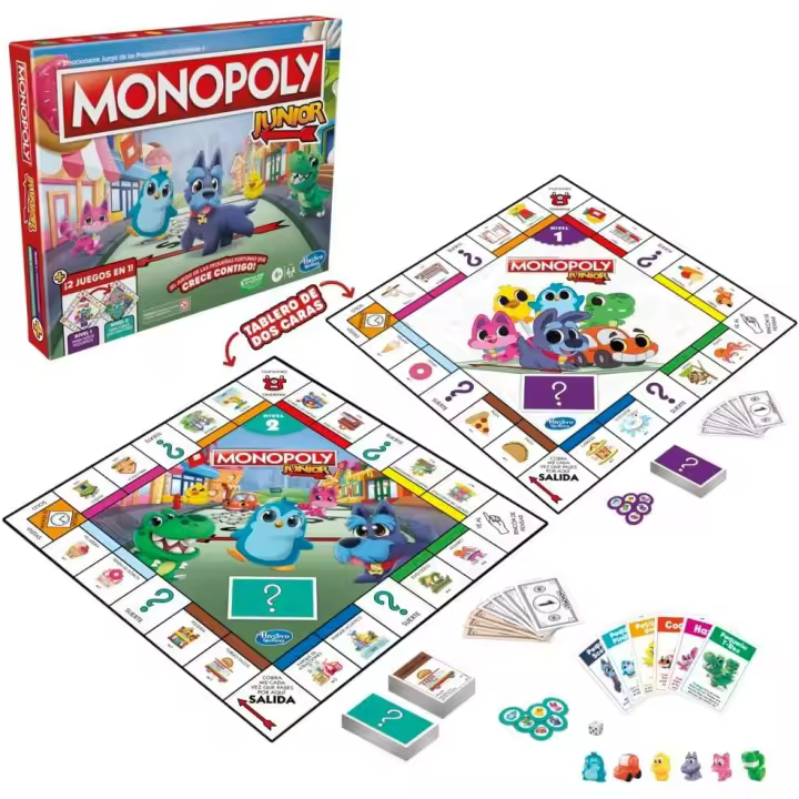Juego Mesa Monopoly Junior (Hasbro F8562) - 1
