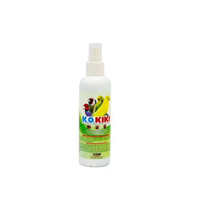 K.O. KIKI INSECTICIDA – ACARICIDA PARA PÁJAROS, previene insectos como garrapatas, pulgón, ácaros, piojos… - 1