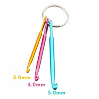 Juego De 3 Tamaños Mini Gancho De Crochet De Aluminio Para Herramientas De Manualidades Y Tejido Multicolor Para Llaves - details 1