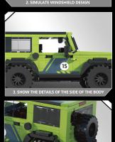 Bloques De Construcción De Vehículo De Off-Road Para La Ciudad 413 Piezas SUV De Carreras Modelo De Viaje Juguete DIY Para Niños Regalos De Vacaciones Bloques Conectables De Viaje - details 6