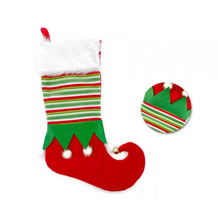 Partilandia Calcetín de decoración de Navidad de Bota de Elfo de 46 cm - 1