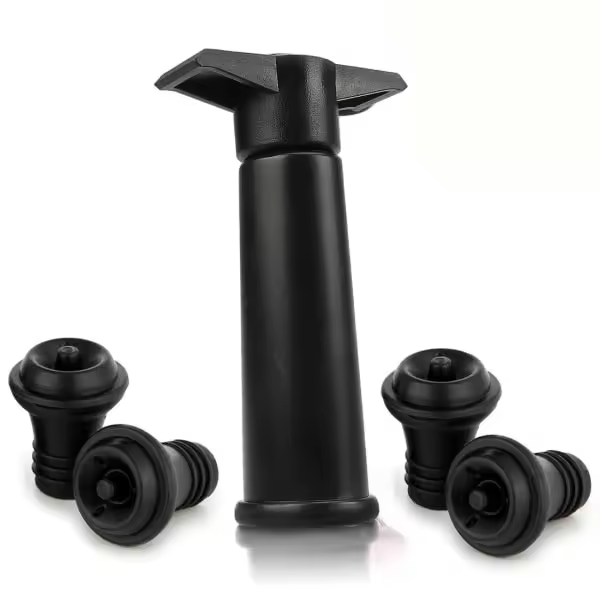 Paquete de 4 Bombas conservadoras De Vino Con Tapon De Vino al vacío, conservadoras de vino reutilizables, mantienen el vino Fresh Wine Para La Cocina, La Oficina, El Hogar, Los insumos para Fiesas de Adultos - 1