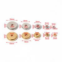 20/40pcs Cuentas De Espaciador Planas En Acero Inoxidable 3-10mm Color Oro Con Agujero Grande Para Creación De Joyas Pulseras - details 2