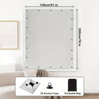 Cortina De Ventana Portátil Y Desmontable 100% Blackout Con Ventosas Para Sala De Estar Y Dormitorio Bloqueo De Calor Y Luz Natural Moderno - details 10