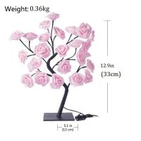 Lámpara De Noche En Forma De Rosas Con 24 LED Luz Fairy USB Para Decoración De Hogar Fiesta Navidad Boda Dormitorio Regalo - details 10