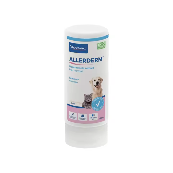VIRBAC - Allerderm (250 ml) - Champú para Piel Normal de Perros y Gatos - 1