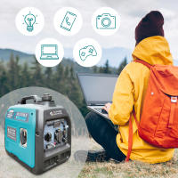Generador inverter Könner & Söhnen KS 2100i S Carcasa insonorizada.  Potencia máxima 2000 W, 1x16A (230V), 2 puertos USB - details 2