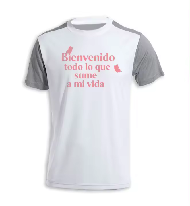 MERCHANDMANIA CAMISETA bicolor frase bonita consejo positivo amistad tshirt - 1