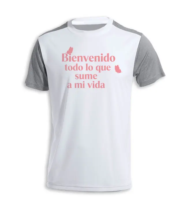 MERCHANDMANIA CAMISETA bicolor frase bonita consejo positivo amistad tshirt - 1
