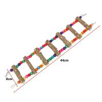 Juguete Para Aves Lámpara De Madera Natural Con Bola Colorida Y Escalera Para Papagayos Conures Cacatúas Y Cacatuyos D9253 - details 2
