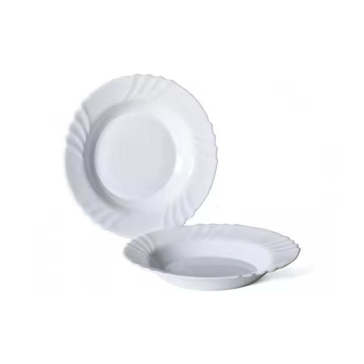 Plato blanco  hondo 23 cm  mod ebro  ref hae01001 - 1
