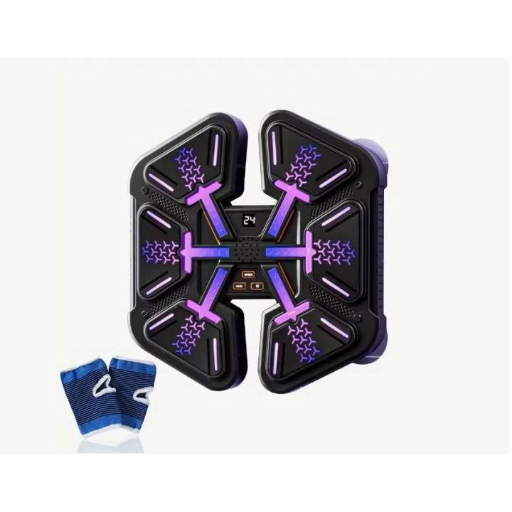 JORDI Máquina de boxeo musical con guantes de boxeo, entrenador de boxeo inteligente montado en la pared para niños, equipo de juego de boxeo, máquina de boxeo de entrenamiento para niños, adolescentes, niños y niñas, regalos（cuatro objetivos）