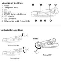 Luz De Lectura LED Recargable Por USB Protección Ocular Luz Nocturna Portátil Con Clip Para Mesa Y Marca De Lectura Lámpara De Noche - details 8